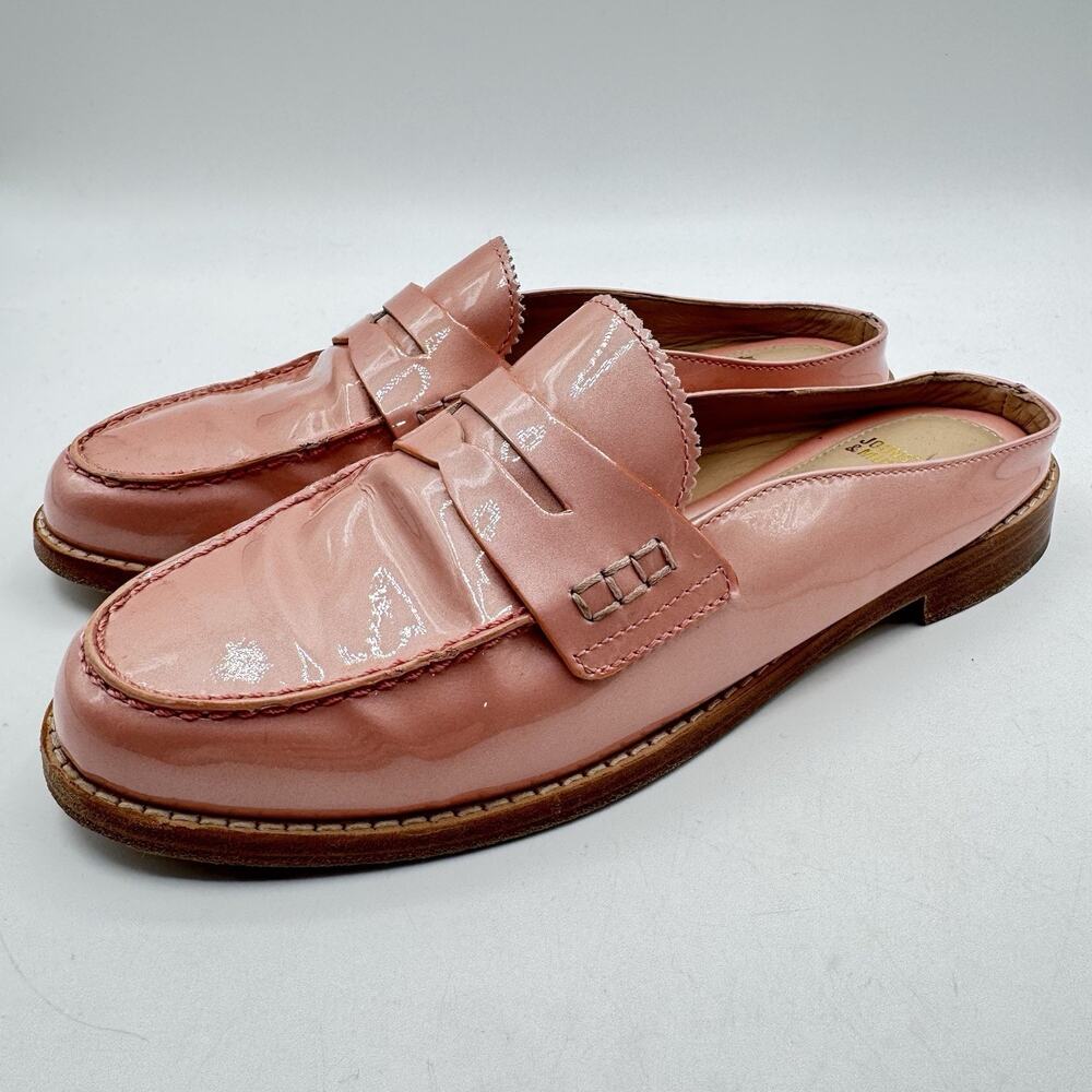 Johnston & Murphy Women’s 7.5 M Giada” Pink Patent Leather Slip On Shoes Mules